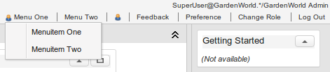 Custom User Menu