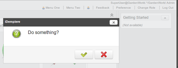Custom User Menu