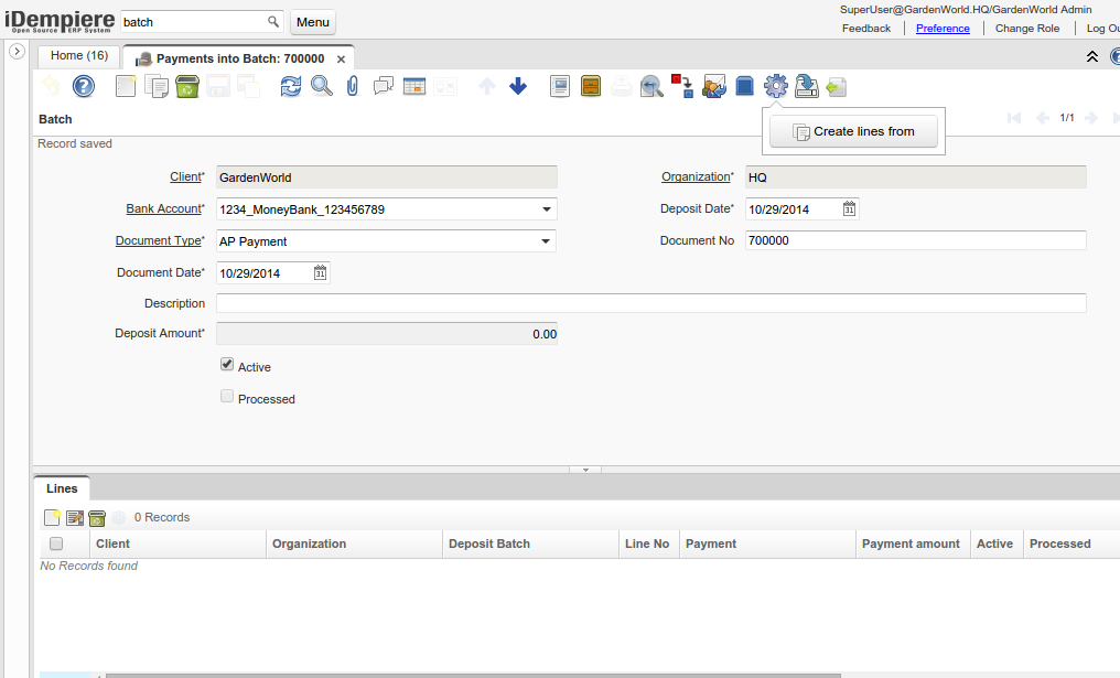 01 Payment Batch