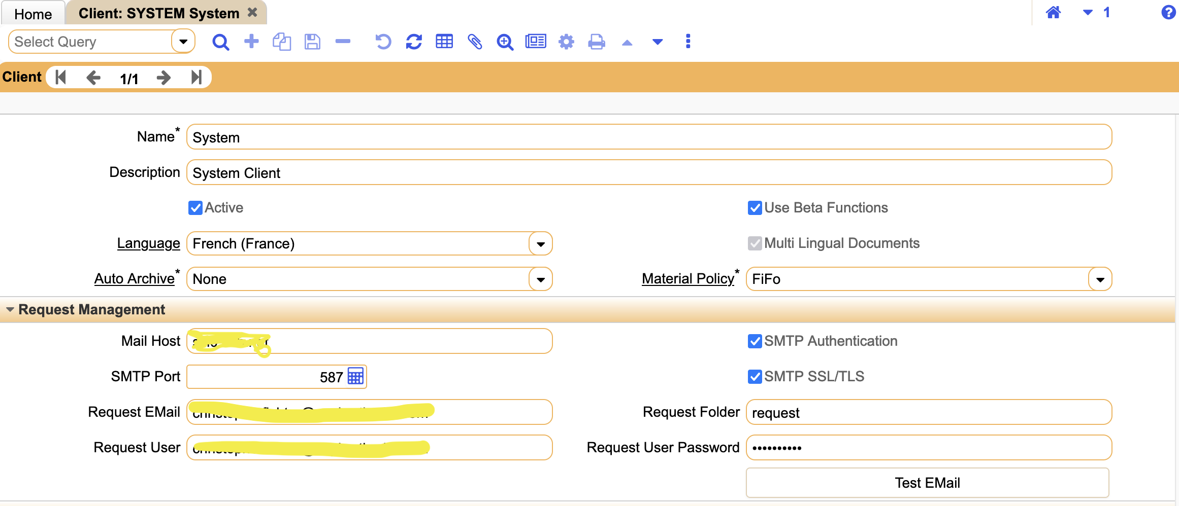 Client SMTP