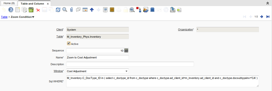 Zoom Condition Form