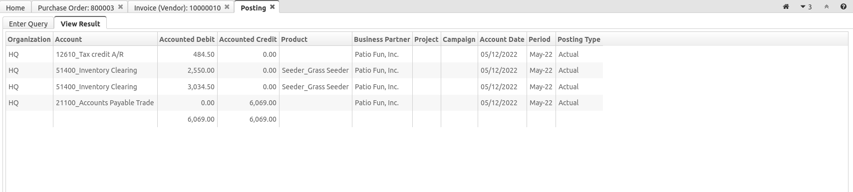 5057 Invoice Posting