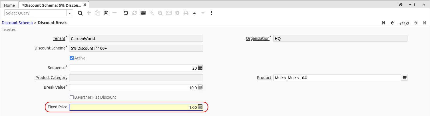 5260 FixedPrice Example