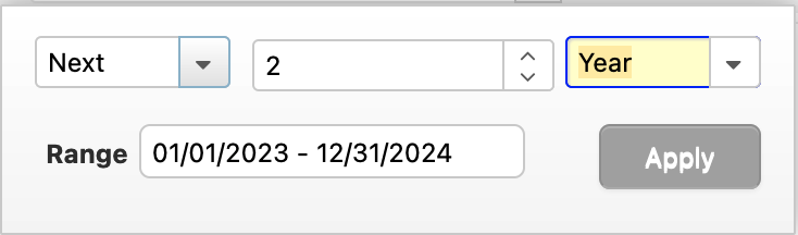 Date range next