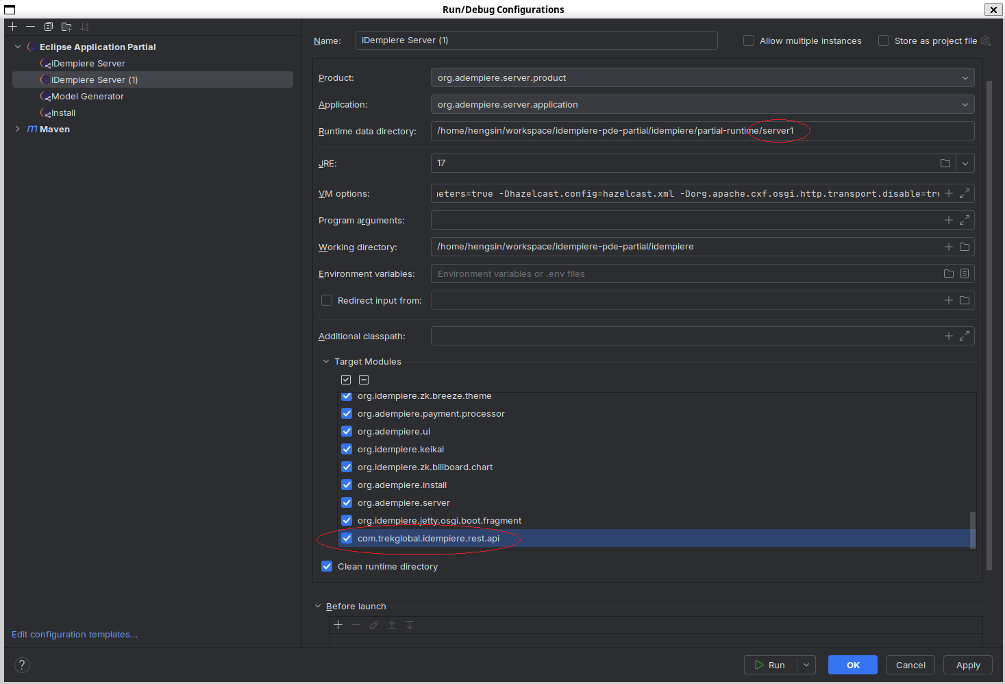 Com.trekglobal.idempiere.rest.api Run Configuration