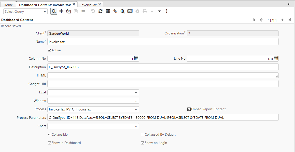 DashboardReportUseSqlAndRangeParametersSetup